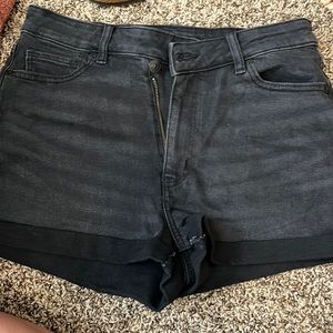 American Eagle black denim shorts. Used worn once